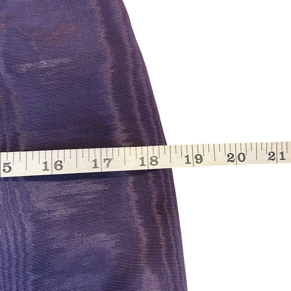 VTG 80s 90s Scott McClintock 2 Piece Skirt Suit Sz 8 Purple Taffeta Lace Collar - Picture 15 of 15